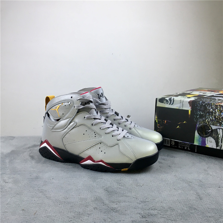 Air Jordan 7 Reflections of A Champion Silver Grey Shoes - Click Image to Close